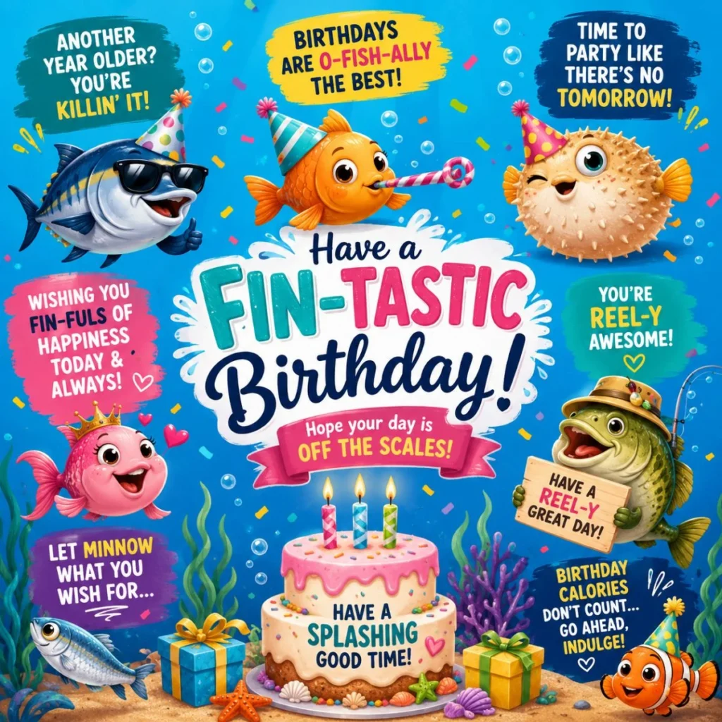 🎂 Birthday & Celebration Fish Puns