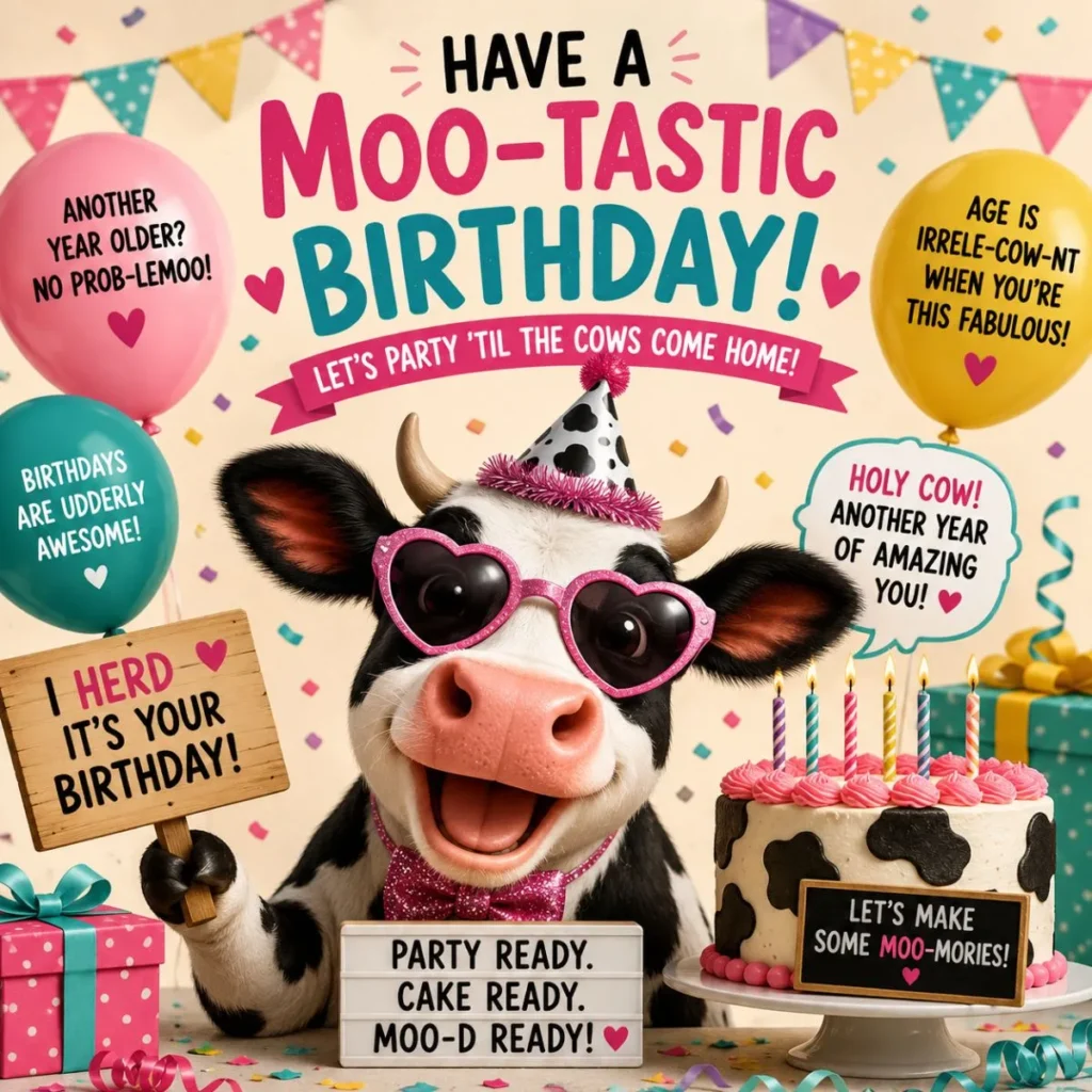 🎉 Birthday Cow Puns (Party Ready)