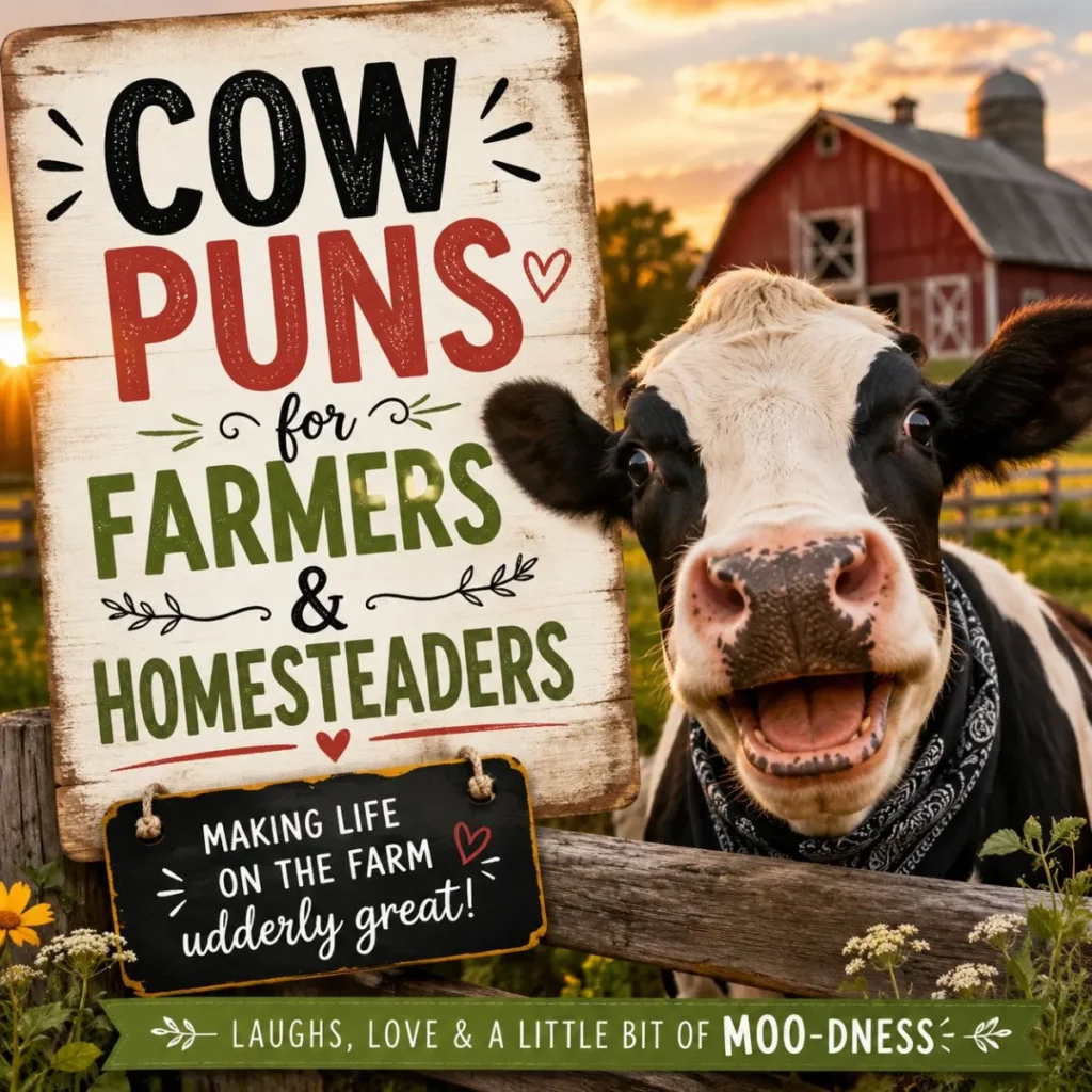 đ¨âđž Cow Puns for Farmers & Homesteaders