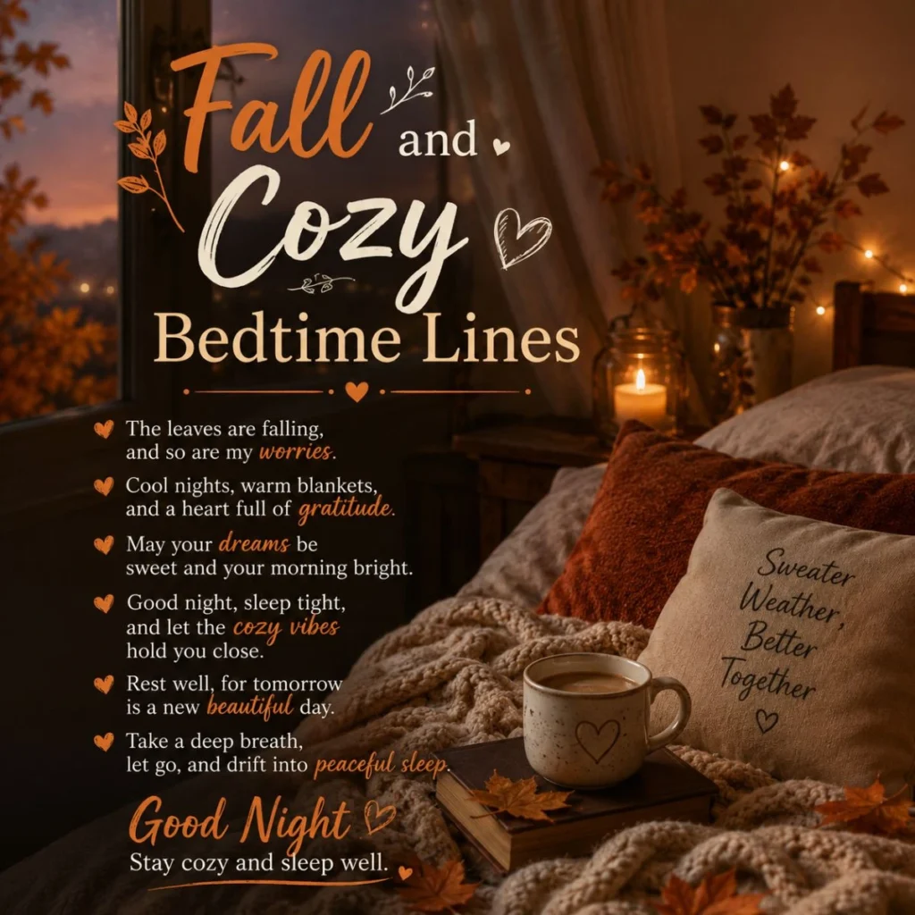 Fall and Cozy Bedtime Lines