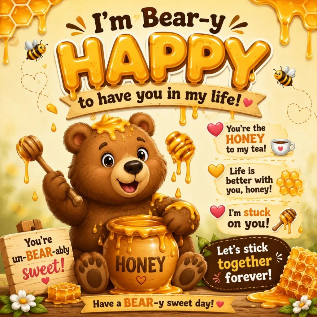 Honey-Loving Bear Puns (Sweet & Sticky)