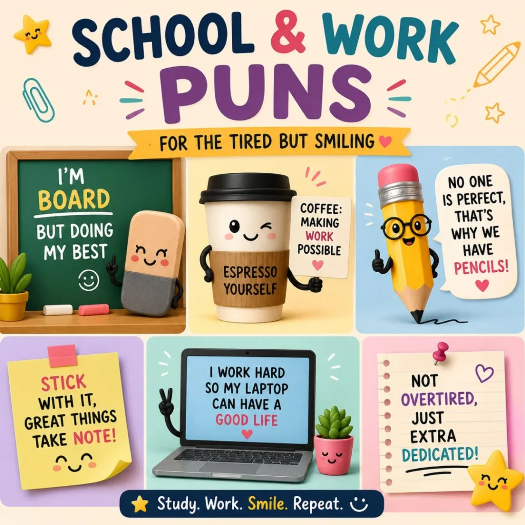 School & Work Puns (For the Tired but Smiling)