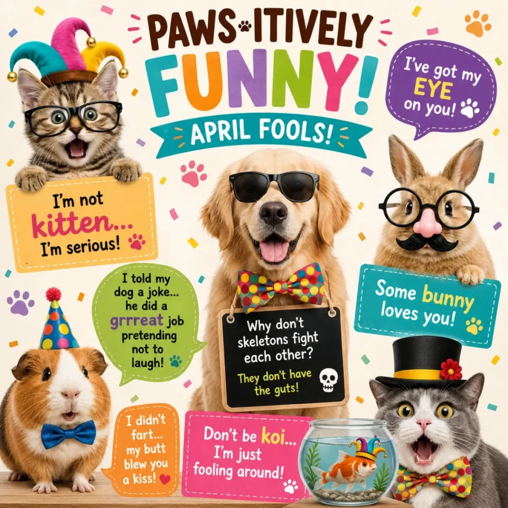 🐱 Animal-Themed April Fools Puns (Paws-itively Funny)