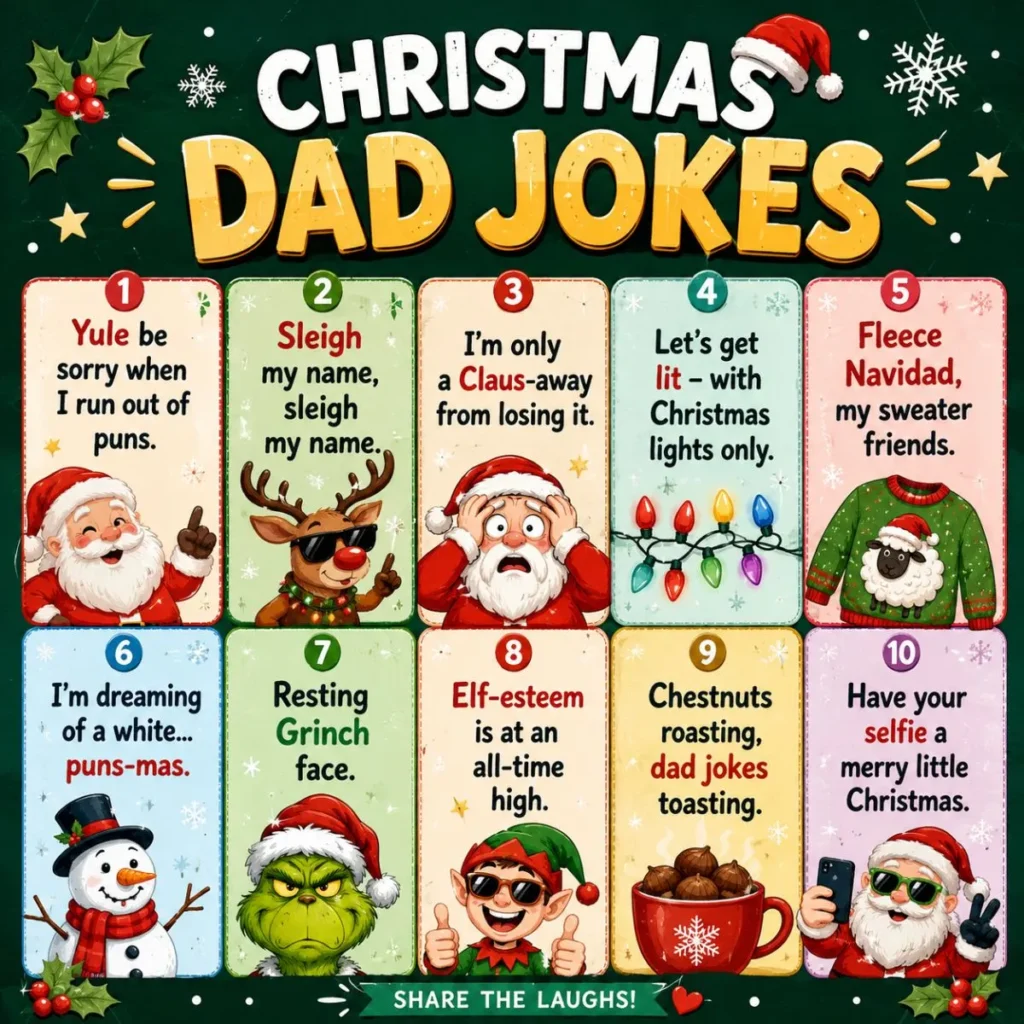 📱 Caption Gold: Christmas Dad Jokes for Instagram & Facebook