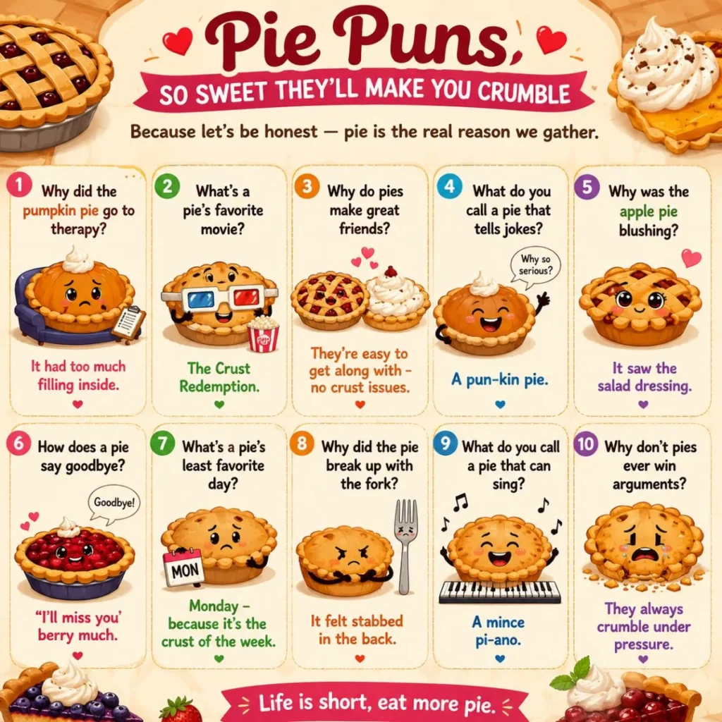 🥧 Pie Puns So Sweet They’ll Make You Crumble