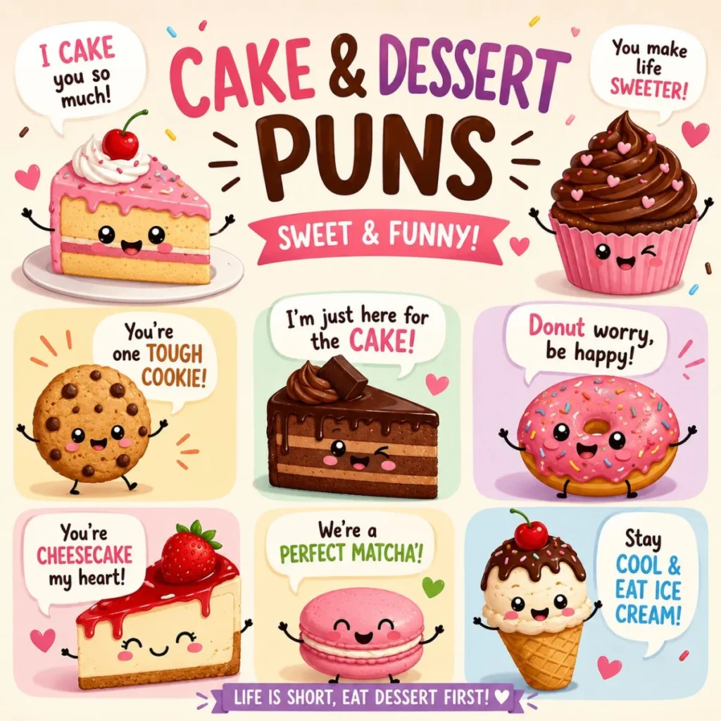 đ Cake & Dessert Puns (Sweet & Funny)