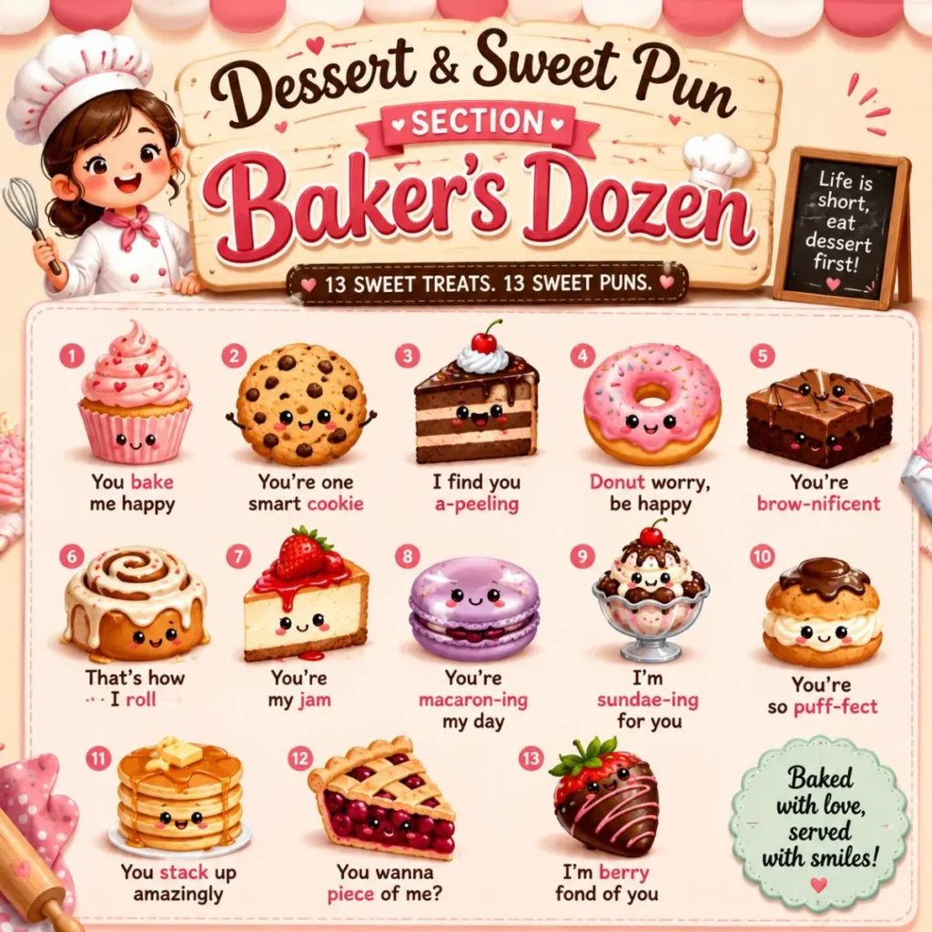 Dessert & Sweet Pun Section (Baker's Dozen)