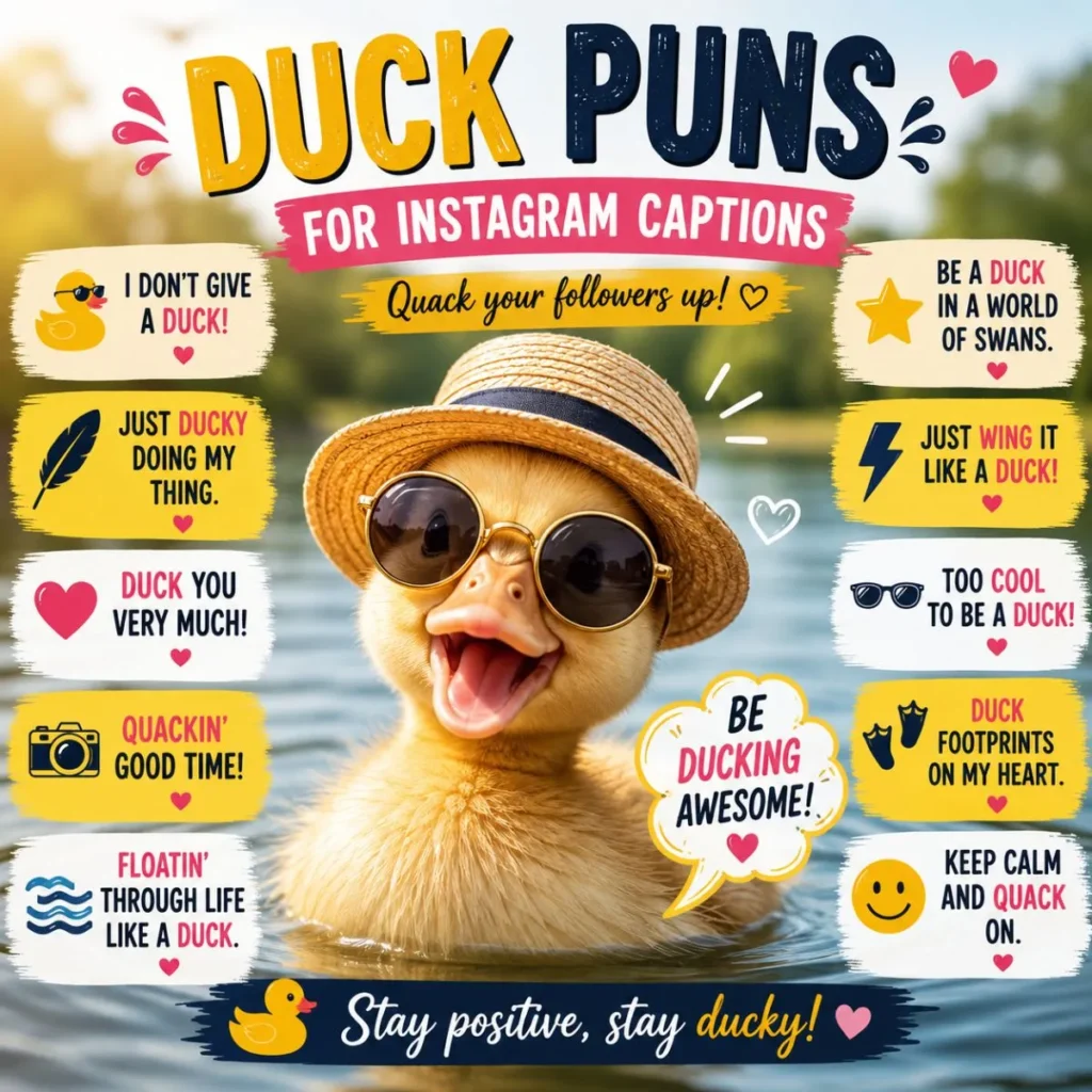 š Duck Puns for Instagram Captions (High Engagement Zone)