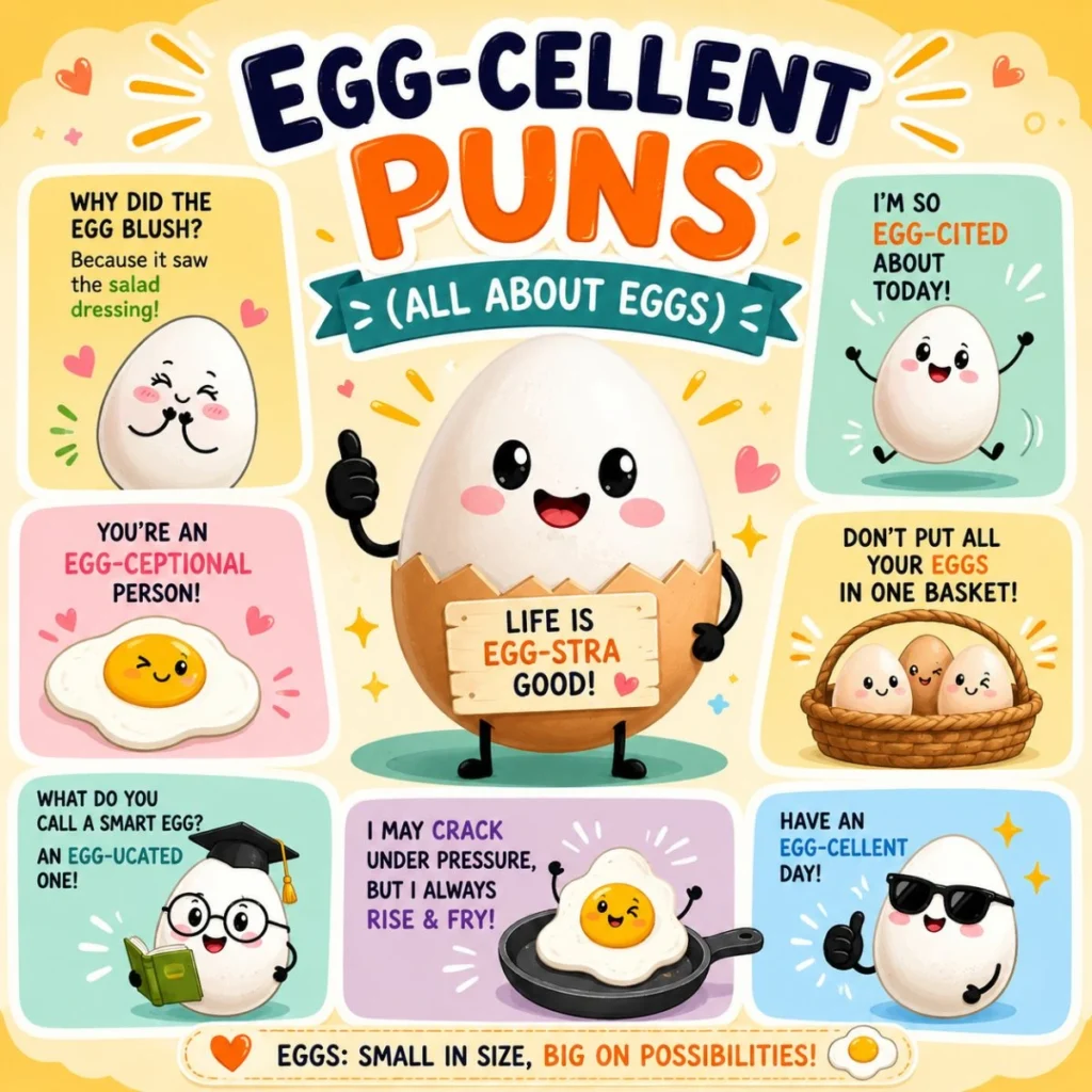 🌟 Egg-cellent Puns (All About Eggs)