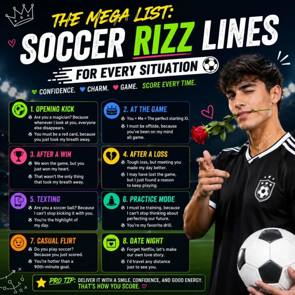 ⚽ The Mega List: Soccer Rizz Lines for Every Situation