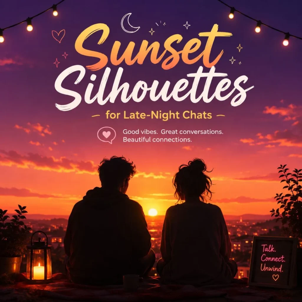 🌙 Sunset Silhouettes for Late-Night Chats