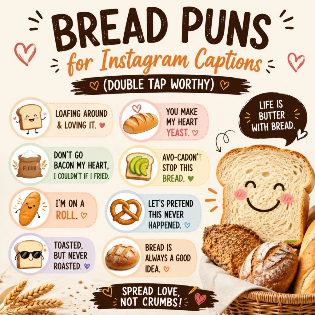 š„ Bread Puns for Instagram Captions (Double Tap Worthy)