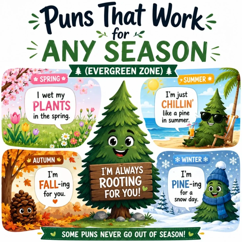 Puns That Work for Any Season (Evergreen Zone)