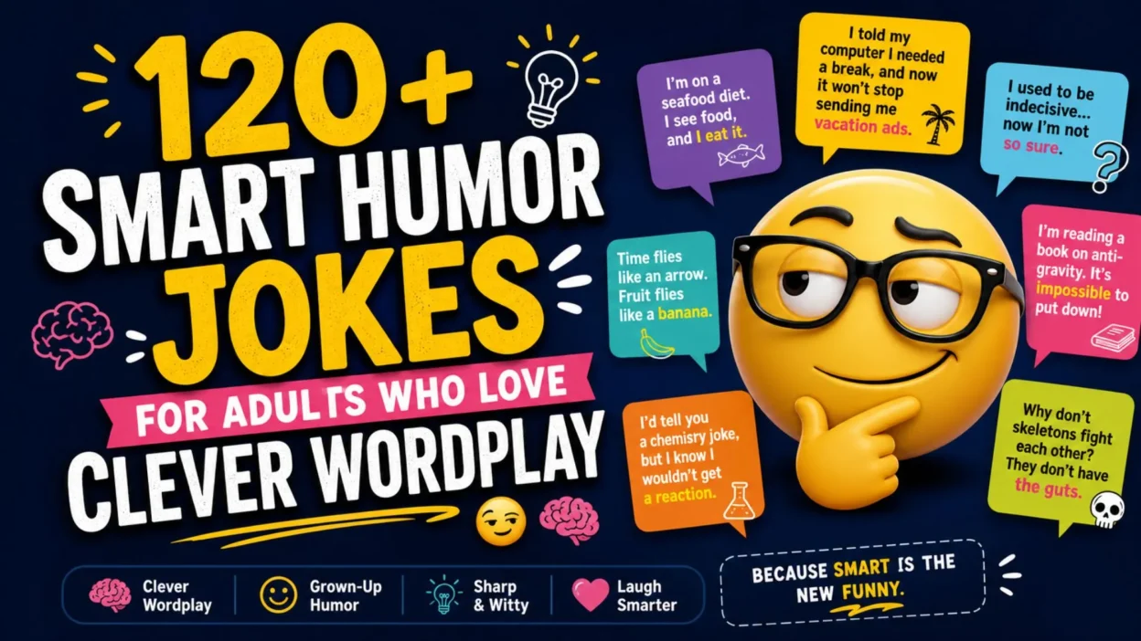 Smart Humor Jokes for Adults Who Love Clever Wordplay 😏🧠