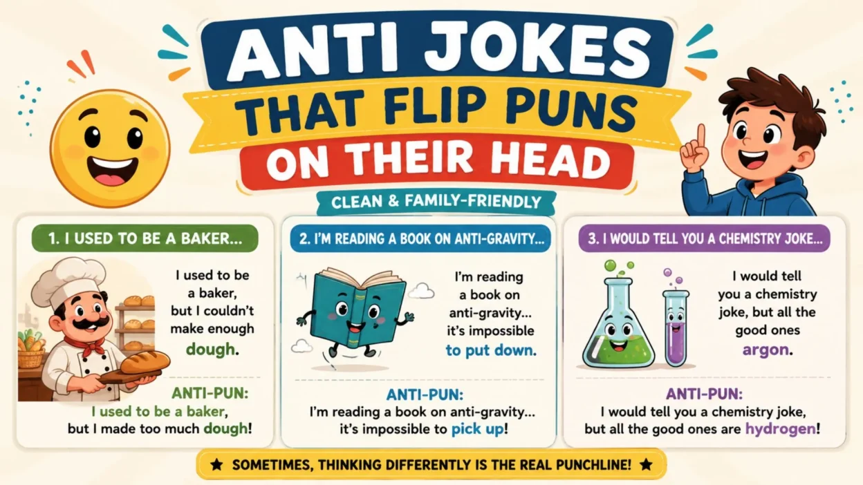 Anti-Jokes That Flip Puns on Their Head (Clean & Family-Friendly)