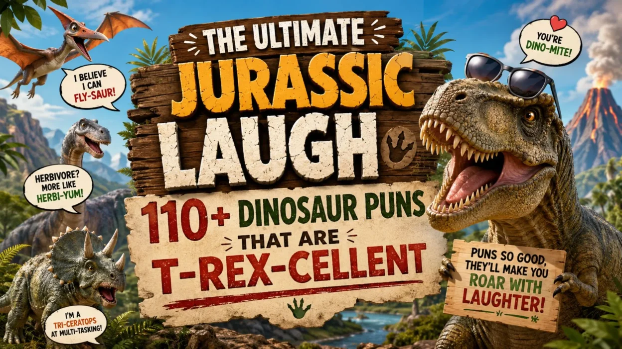The ultimate Jurassic laugh: 110 dinosaur puns that are T-Rexcellent