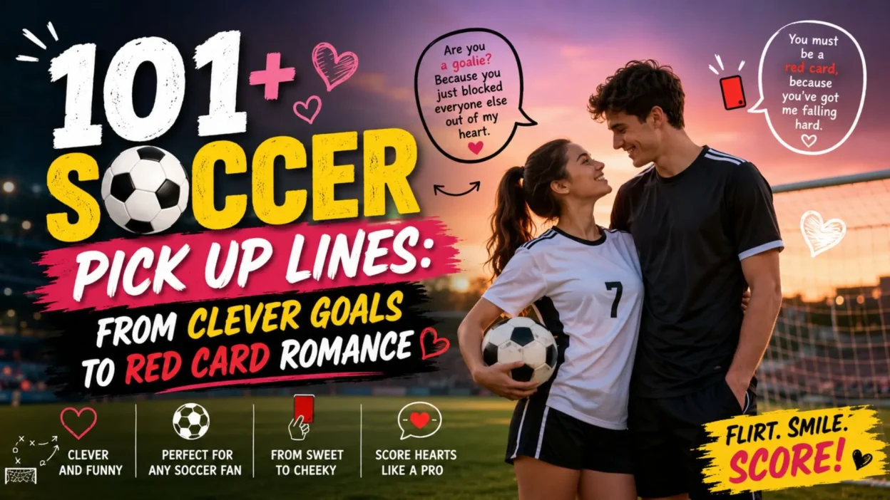 ⚽ 101+ Soccer Pickup Lines From Clever Goals to Red Card Romance